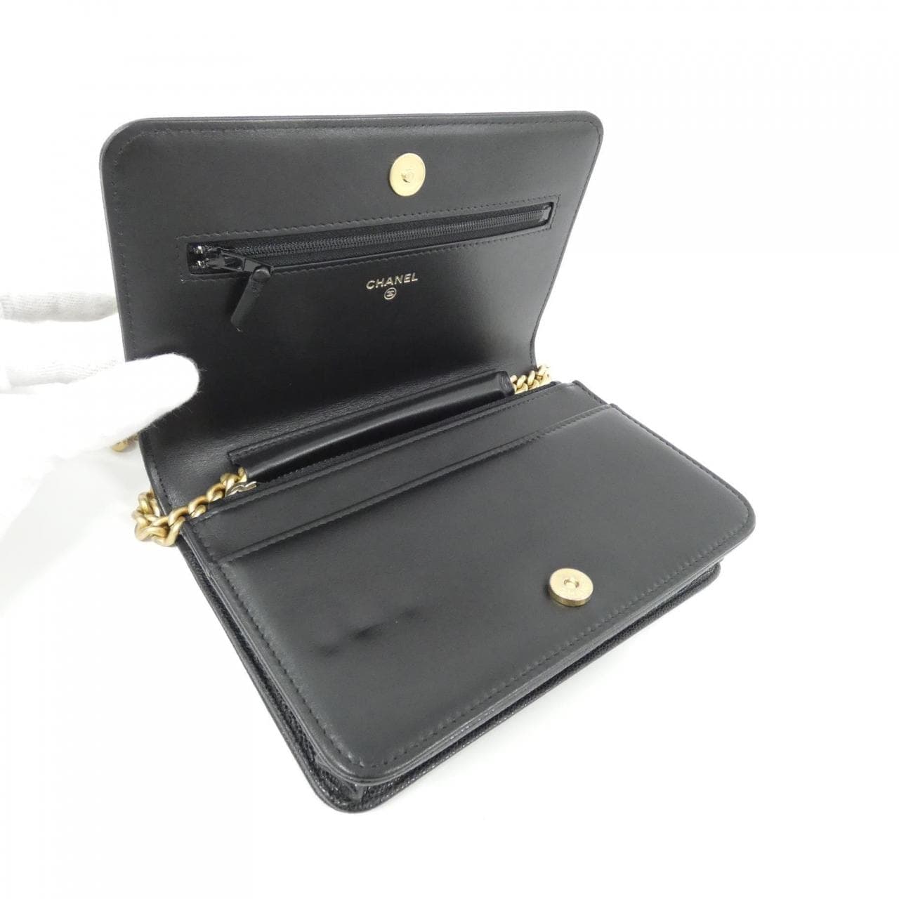 CHANEL Boy Chanel AP1117 銀包 荔枝紋牛皮