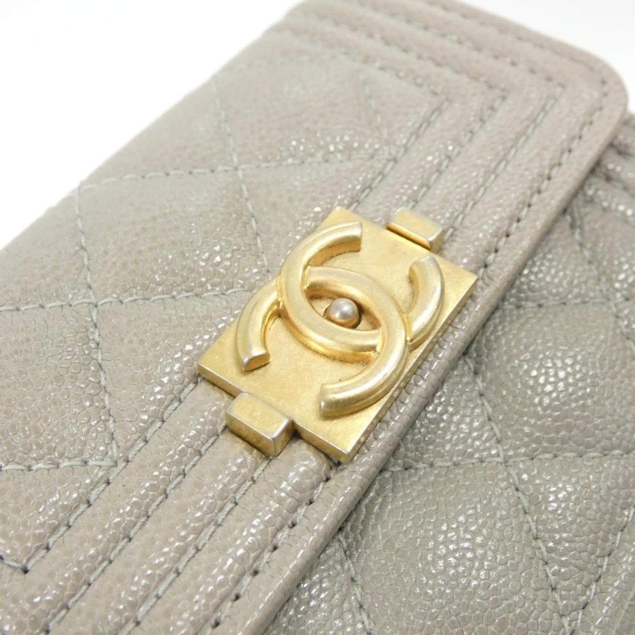 CHANEL Boy Chanel 84432 銀包 荔枝紋牛皮