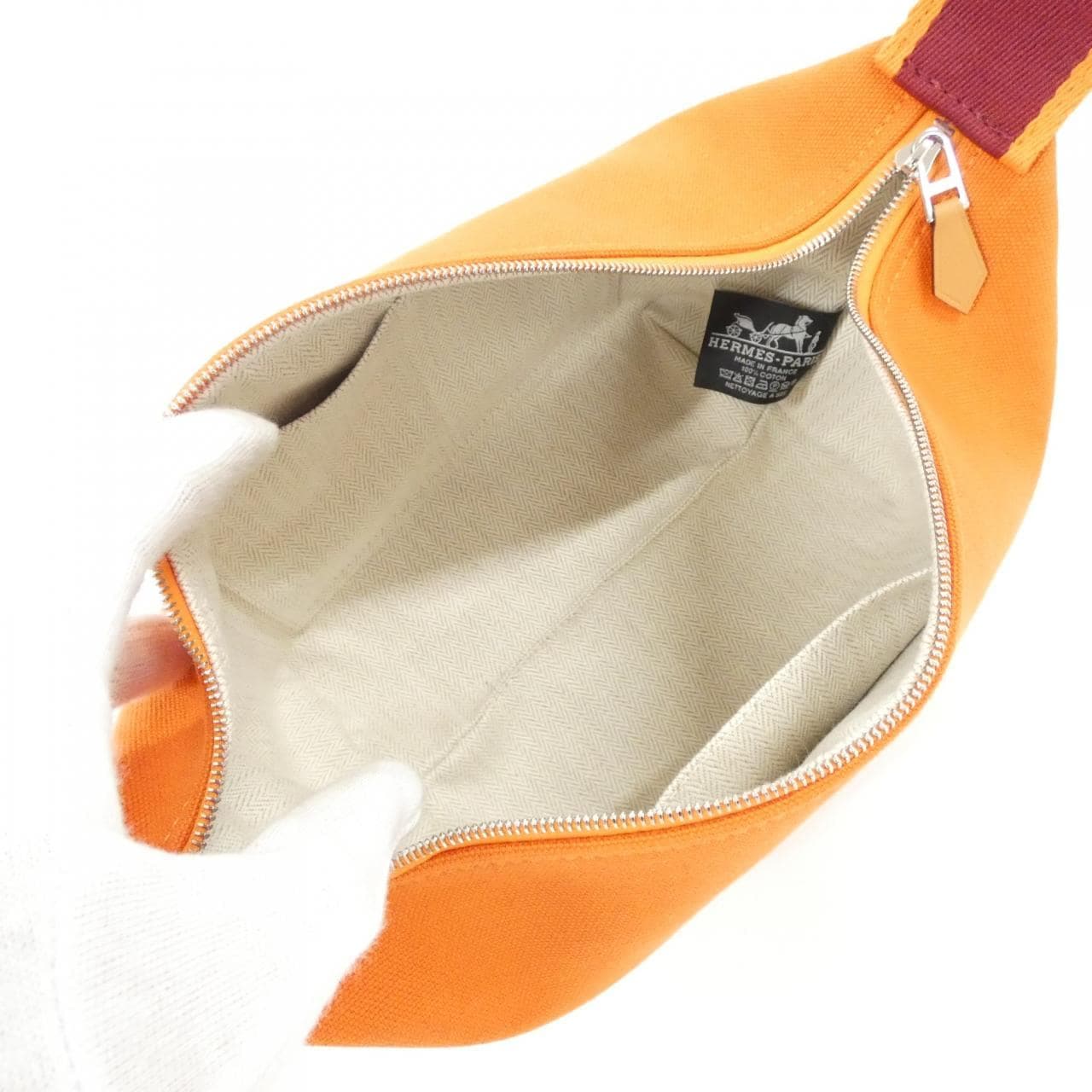 HERMES 103222M Pouch Canvas
