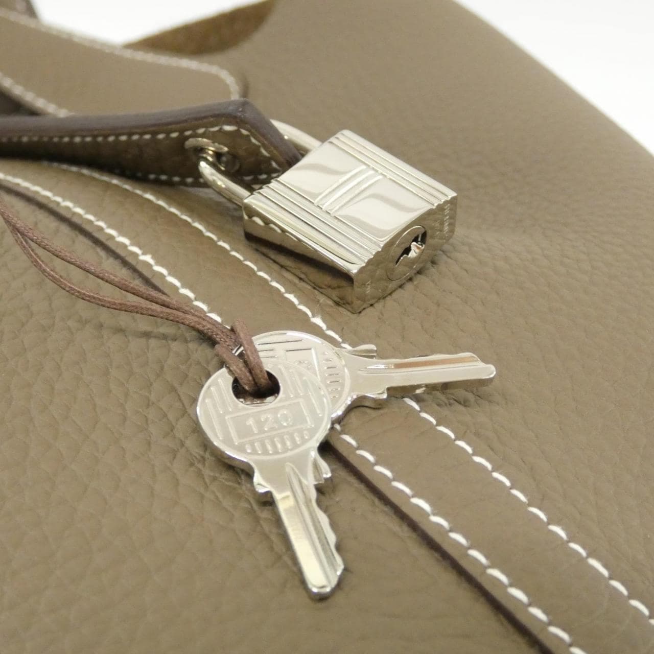 HERMES Picotin 060991CK Handbag Clemence