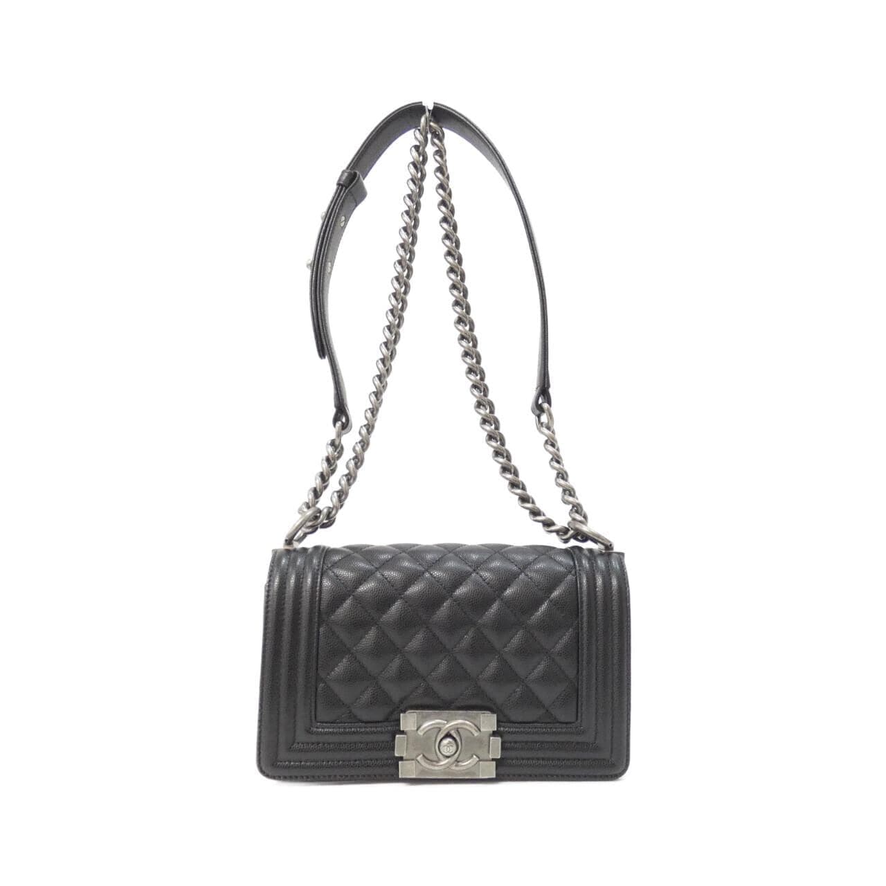 CHANEL Boy Chanel 67085 Shoulder Grained Calfskin