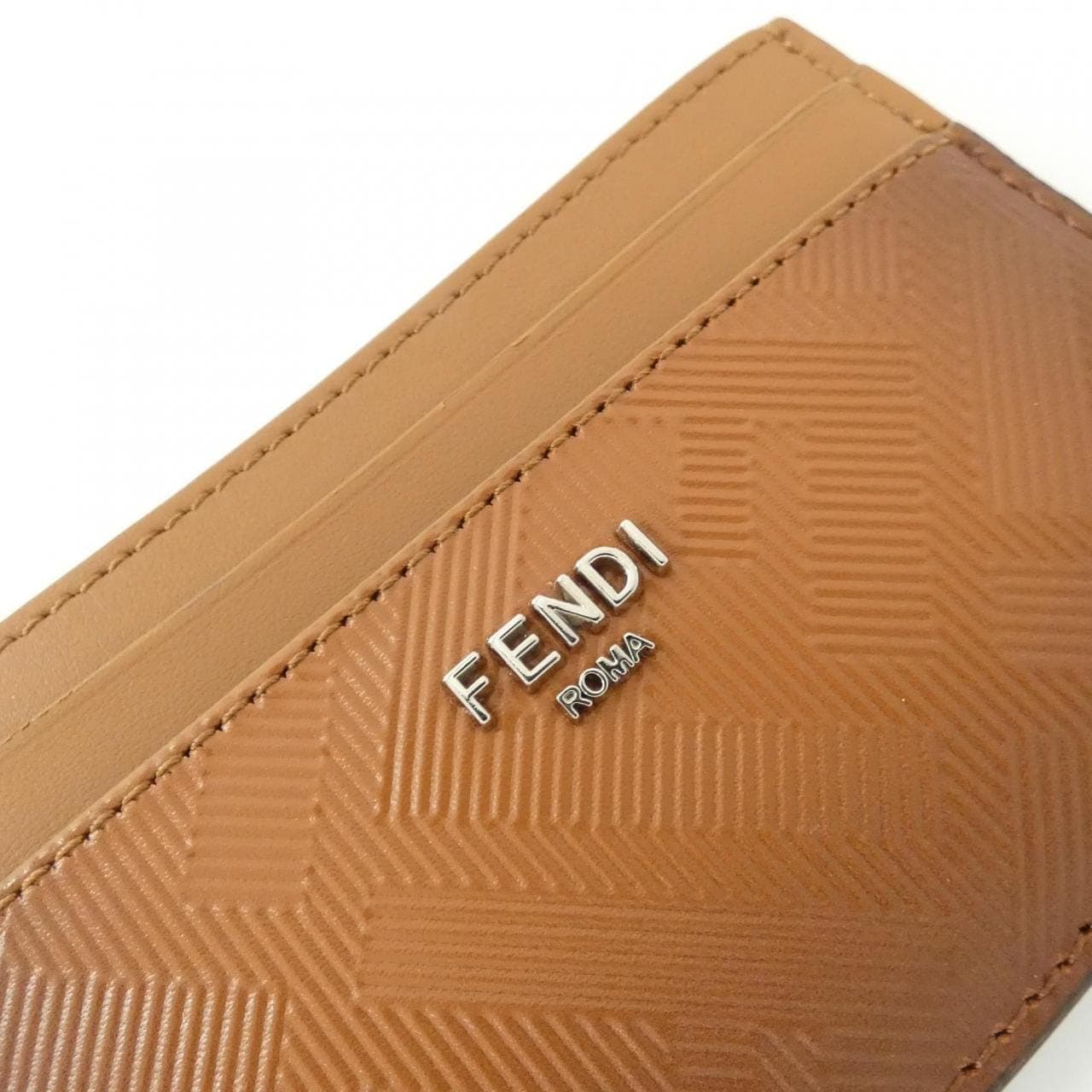 FENDI 7M0347 ARAN Card Case Leather