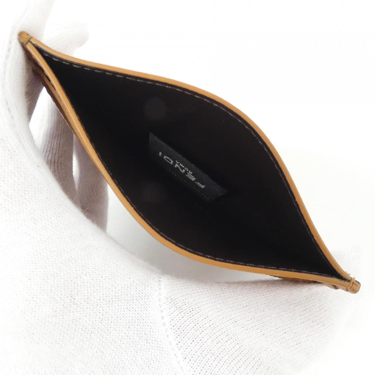FENDI 7M0347 ARAN Card Case Leather