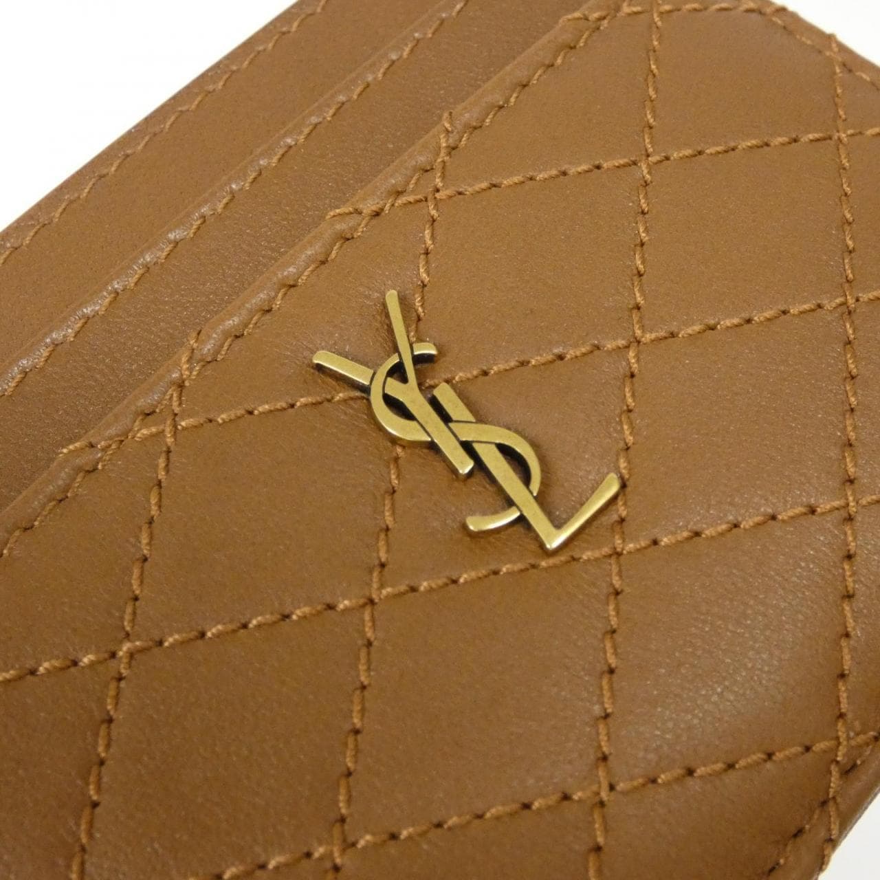 SAINT LAURENT 703219 1EL1W Card Case Lambskin