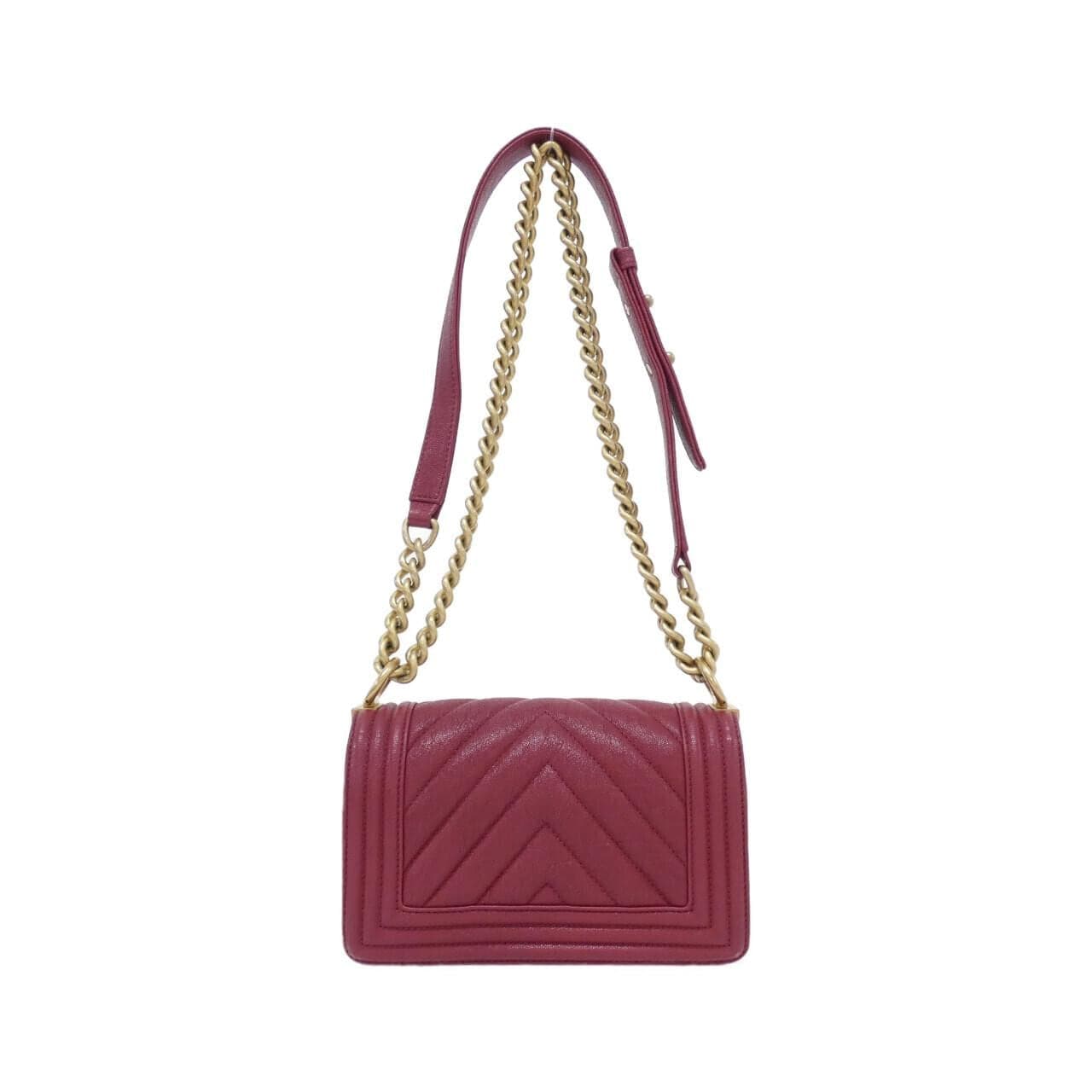 CHANEL Boy Chanel 67085 Shoulder Grained Calfskin
