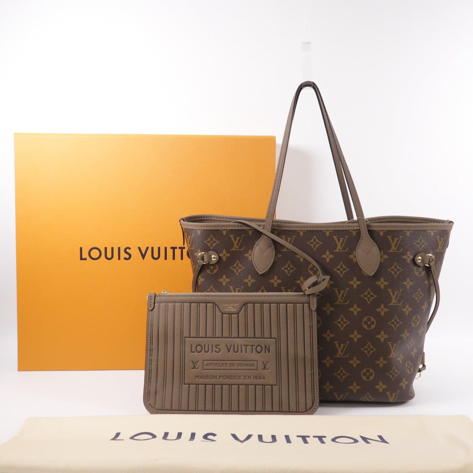 LOUIS VUITTON Neverfull M25664 肩背包 塗層帆布
