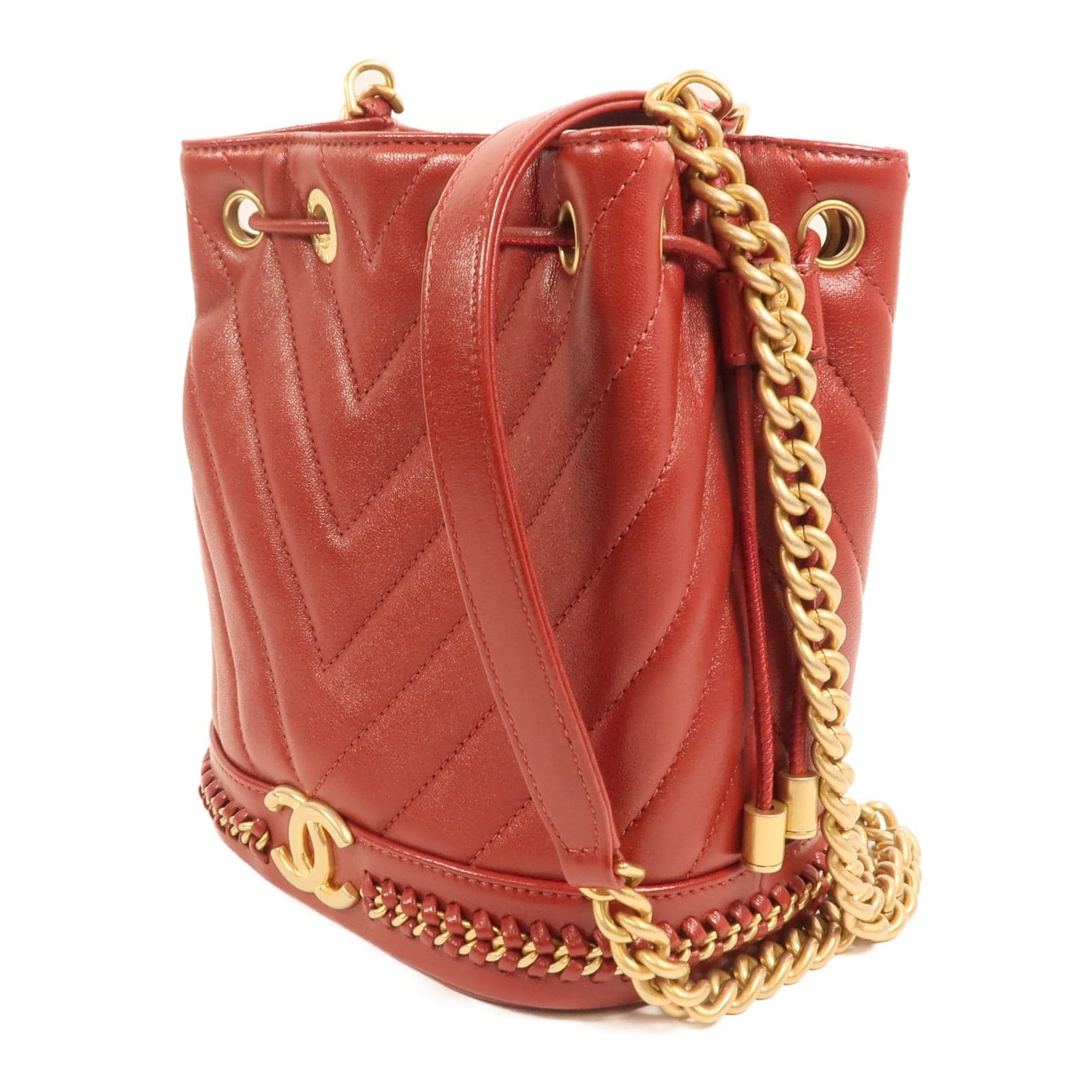 LOUIS VUITTON Bucket 肩背包 牛皮