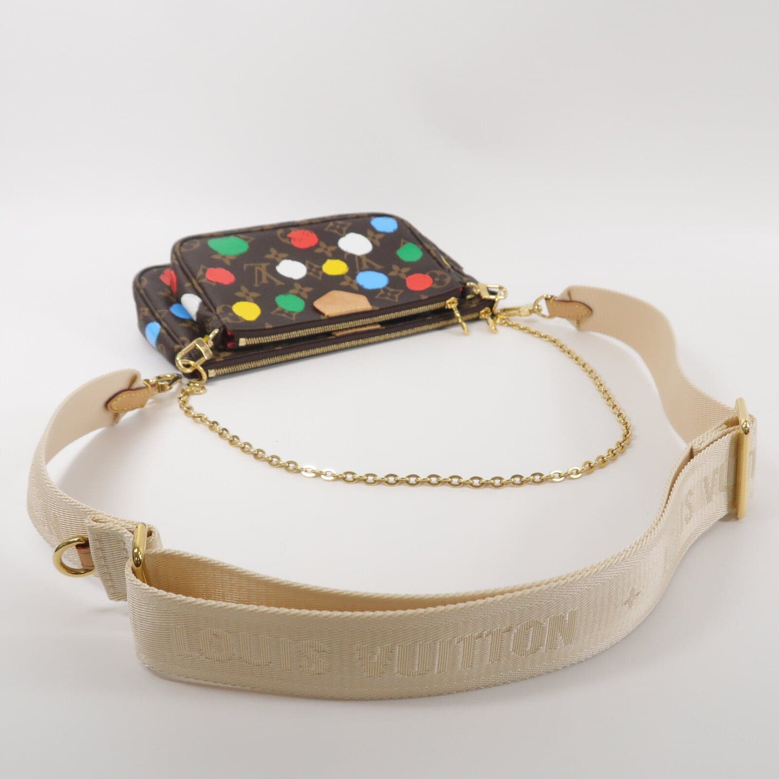 LOUIS VUITTON Multi Pochette M46385 兩用包 塗層帆布